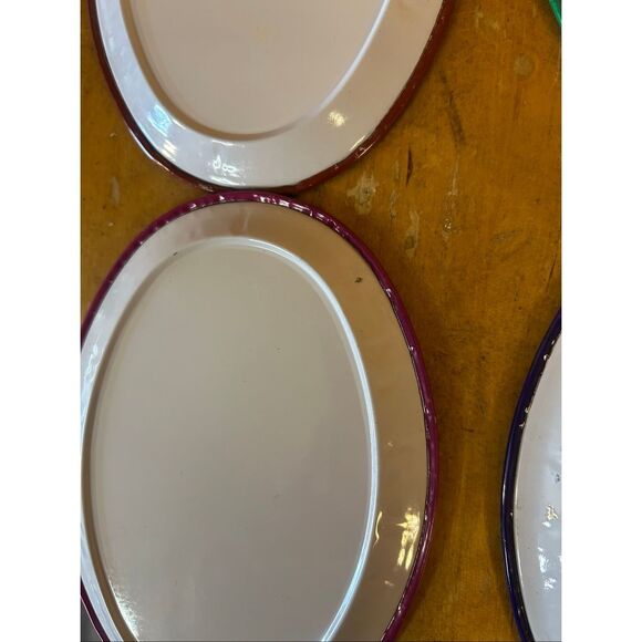 Vintage Victorian Collectible Coca Cola Mini Tin Oval Trays Made in Hong Kong 6" - Picture 9 of 9